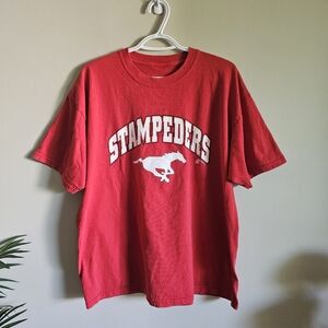 Calgary Stampeders CFL Football Top shirt red Men Women Grey Cup